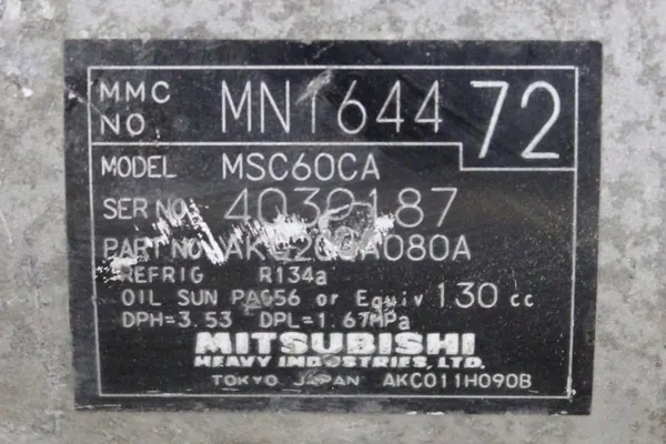 Compresor de Aire Acondicionado MITSUBISHI COLT AKC200A080A image 2