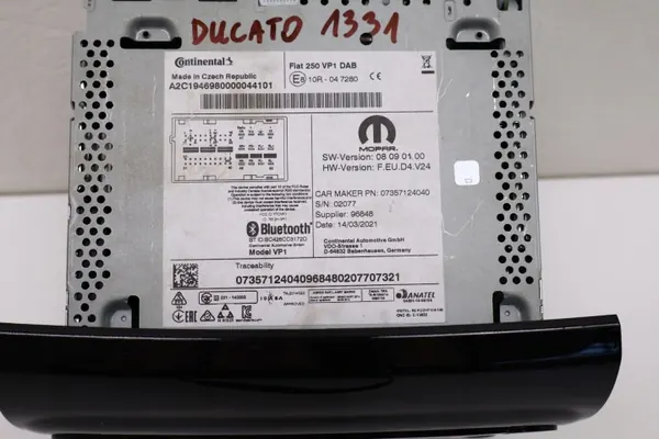 Fiat OE Radio OEM 07357124040 Ducato/Boxer/Jumperille image 8