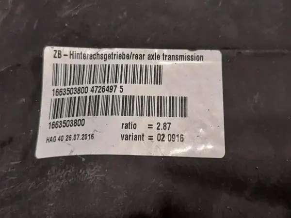 Begagnad bakre differential MERCEDES-BENZ GLE W166 287 image 5