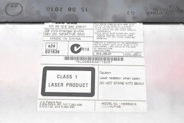 DVD-vaihtaja OEM 9240239 BMW F01 F02 2008-2012 image 6