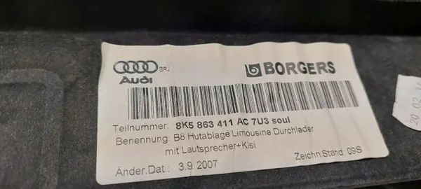 Achterplank OEM 8K5863411AC voor Audi A4 B8 Sedan image 4
