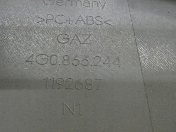 Mittelkonsole Armauflage OEM 4G0863244 Leder grau kariert image 10
