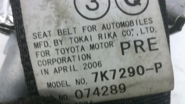 OEM 7K7290-P Frampassagerar säkerhetsbälte Lexus RX II image 5