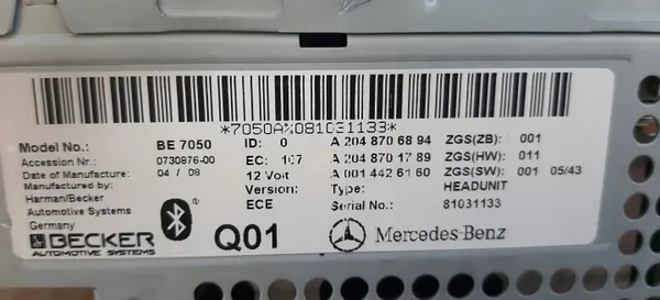 Radio CD GPS OEM A2048706894 para Mercedes Clase C W204 image 9