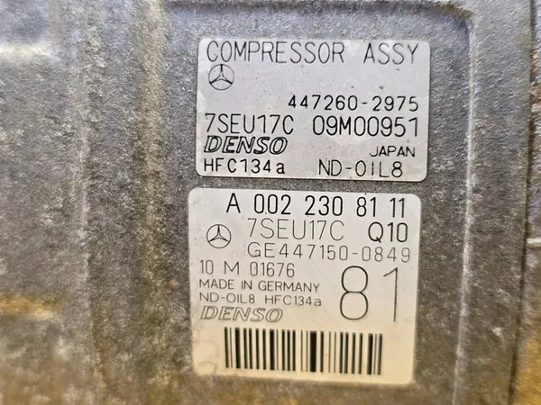 Compresor de aire acondicionado Mercedes-Benz A0022308111 image 8