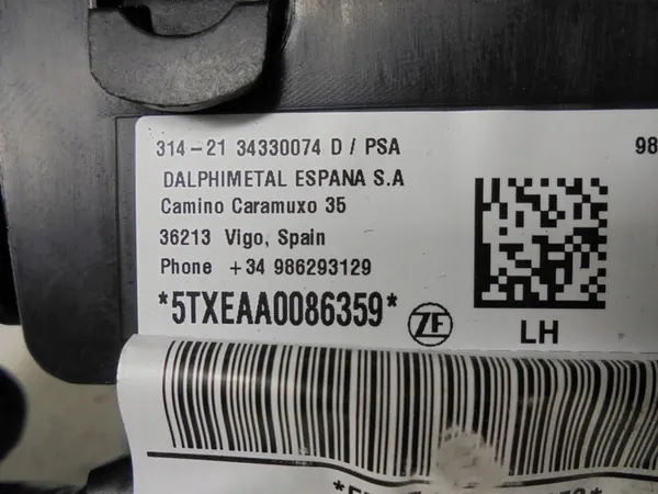 Airbagkussen Links Achter Stoel 98362354ZD Opel Mokka II image 5