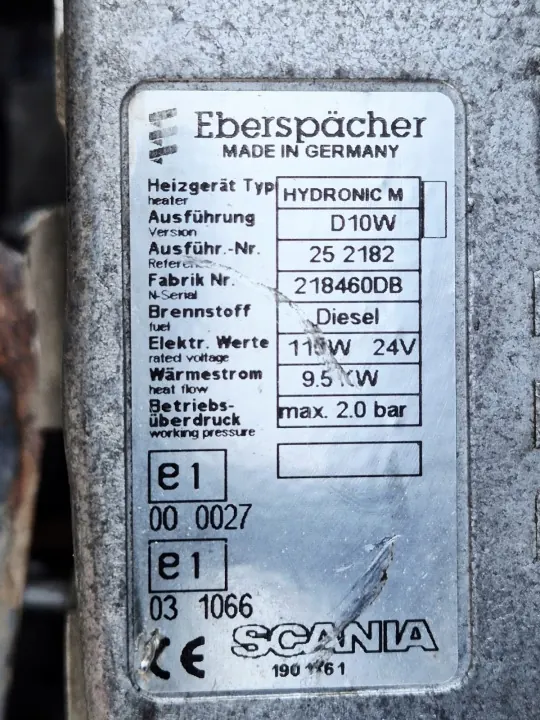 Webasto Hydronic Lämmittin OEM 2488908 Scania R:lle image 3
