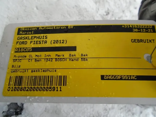 Drosselklappe 8A6G-9F991-AC Ford Fiesta MK7 B-Max 1.4 16V image 6