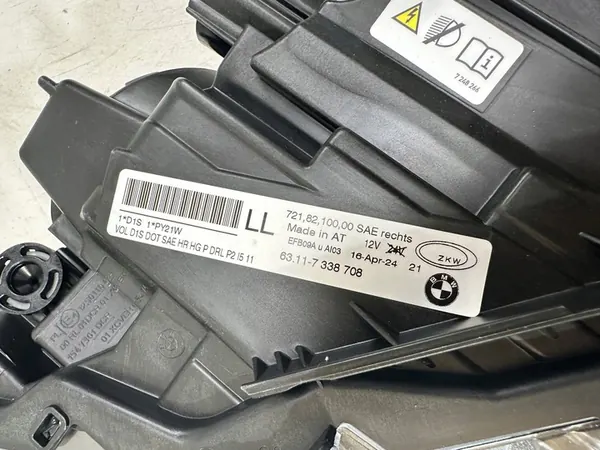 Farol Dianteiro Direito BMW 3 F30 Xenon OEM 63117338708 image 9