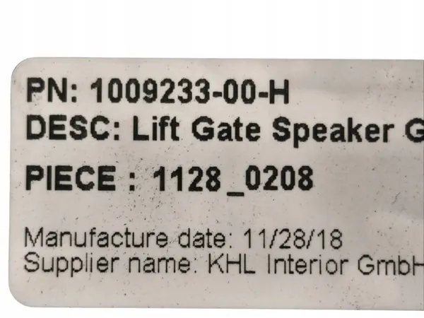 Luidsprekerrooster Tesla Model S OEM 100923300H image 7