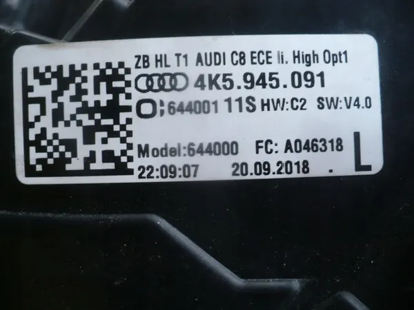 Luz trasera LED izquierda Audi A6 C8 4K5945091 image 3
