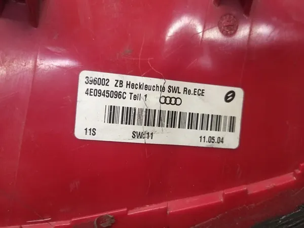 Luz Trasera Derecha Audi A8 D3 4.2 4E0945096C image 2