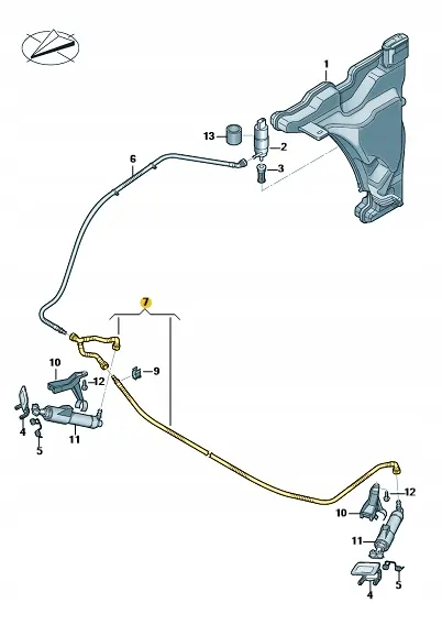 Audi OE 8W6955970 Spolar slang image 3