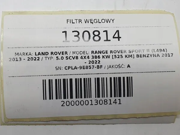 Kolfilter OEM CPLA-9E857-BF för Range Rover Sport II image 8