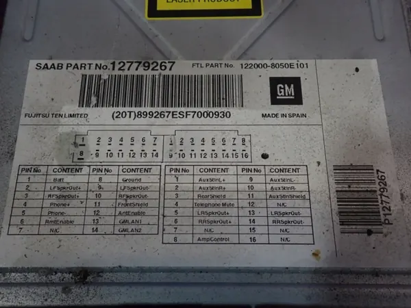 Rádio Cadillac OEM 12779267 - Usado image 8