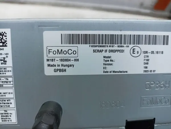 Radio Navigation Ford Puma MK2 OEM M1BT18D804HH image 9