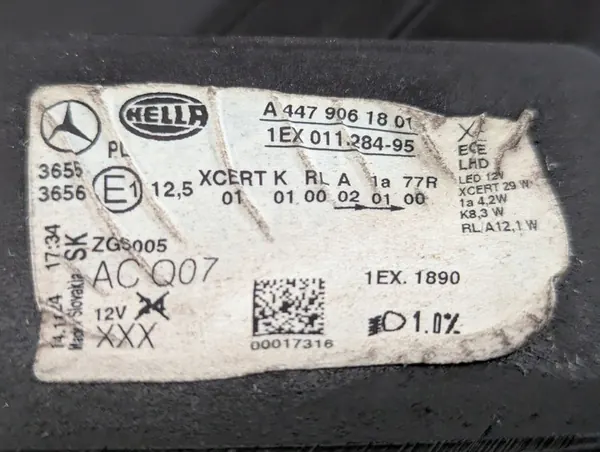 V-Klasse Viano W447 2014-2019 Linker Voor LED Lamp A4479061801 image 10