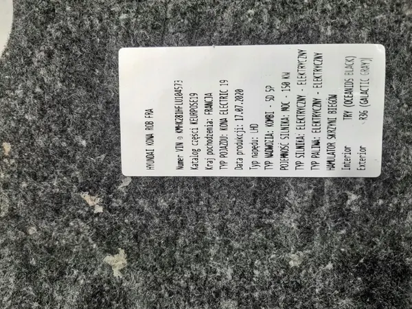 Geluidsisolatie tussenwand OEM 84120-K4000 voor Hyundai Kona EV image 4