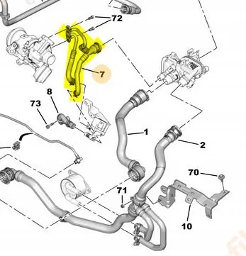 Peugeot Turbo-Kühlschlauch OEM 9802490180 image 7