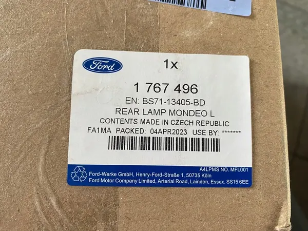 Vänster Baklykta Ford Mondeo IV MK4 Kombi 2010-2015 image 9