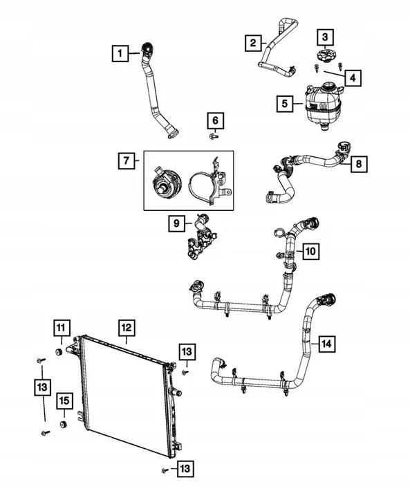 Bomba auxiliar de refrigerante Jeep Wrangler JL 2.0L OEM 68290300AA image 3