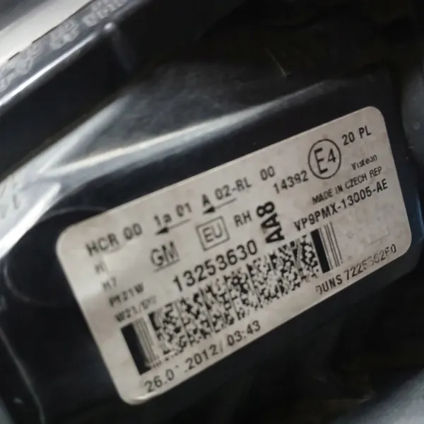 OPEL MERIVA B OIKEA ETULAMPPU 13253630 image 2