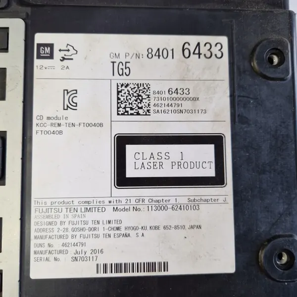 Opel Astra 5 CD-wisselaar OEM 84016433 - Gebruikt image 3