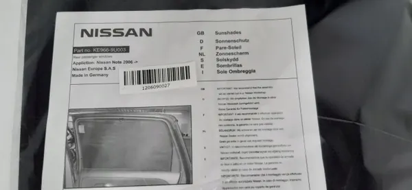 Quebra-sóis Nissan Note SV1 OEM KE966-9U003 - Usado image 9