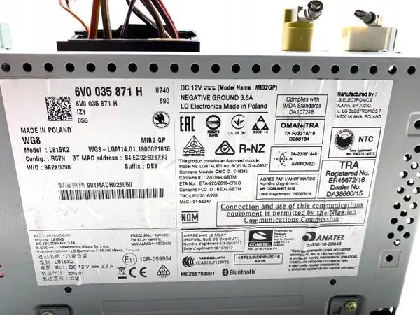 Radio OEM 6V0035871H para Skoda Fabia III - Multimedia image 4