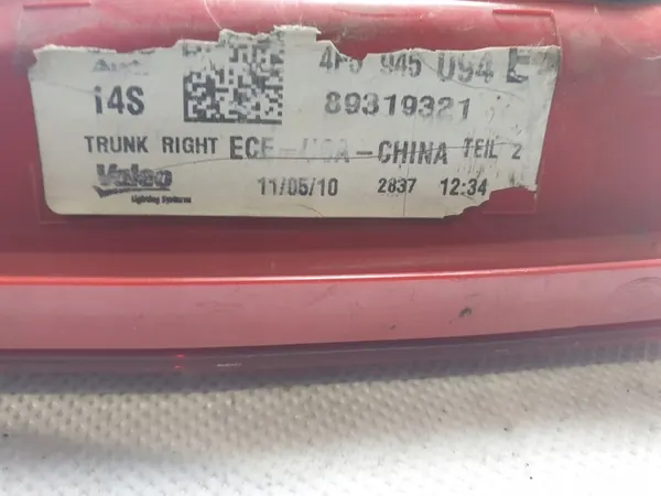 AUDI A6 C6 LIFT Lámpara Trasera Derecha 4F5945094E image 3