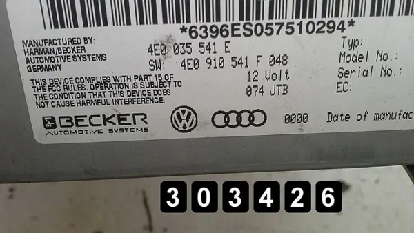 Amplificador de áudio Audi A8 OEM 4E0035541E - Usado image 5
