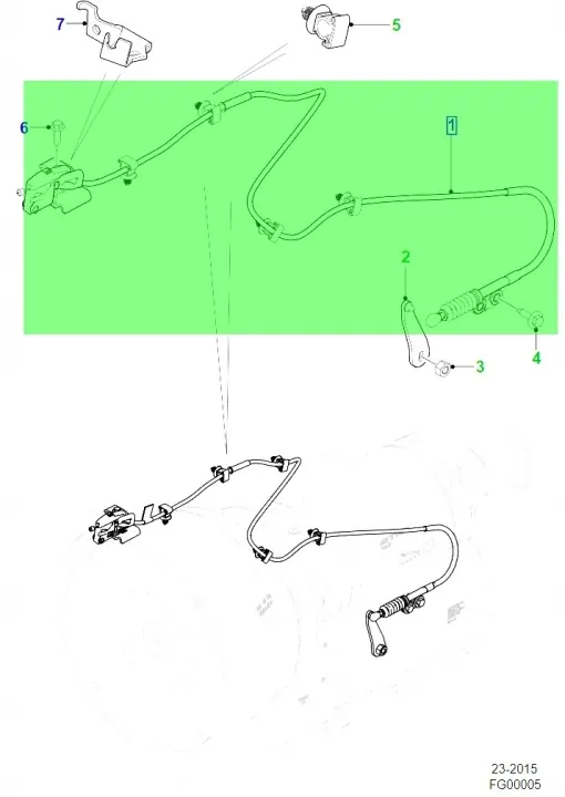 Câble de verrouillage parking OEM T2H24169 Jaguar Velar image 5