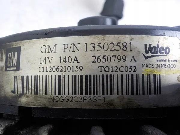 OPEL INSIGNIA 2.0 CDTI Vaihtovirtageneraattori 13502581 image 4