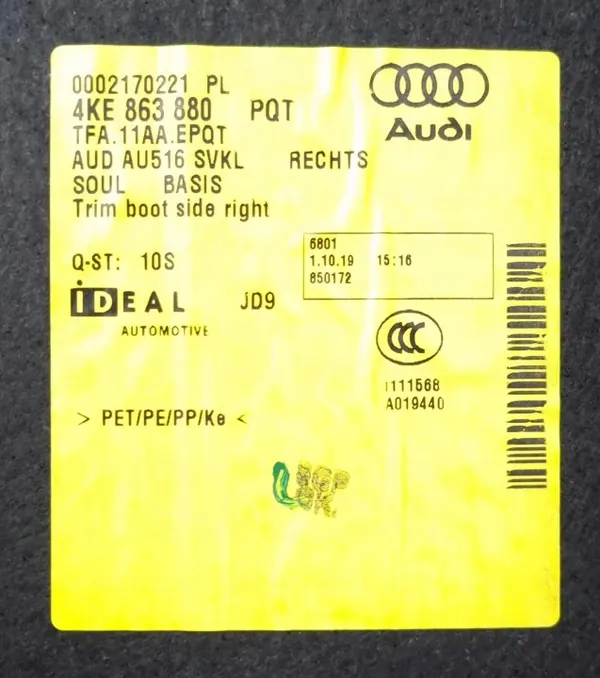 Rechter achterklepafwerking OEM 4KE863880 PQT voor Audi E-Tron image 7