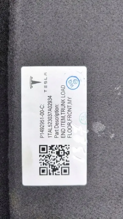 Tapis de coffre Tesla Model Y 2023 OEM P149295100C image 7