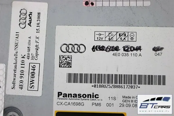 Audi CD-vaihtaja OEM bt-cars-13779 A4 A5 A6 A8 Q5 image 7