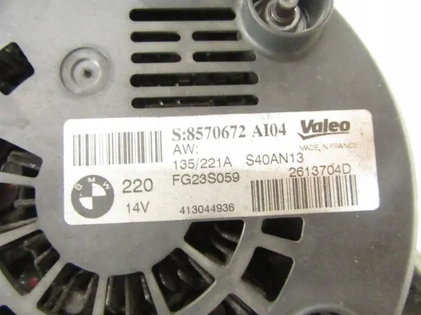 Vaihtovirtageneraattori BMW E70 E71 F01 F02 F06 F07 F10 F11 N57 220A image 7