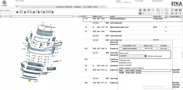Skoda OE 565807611 9B9 Spoileri image 4