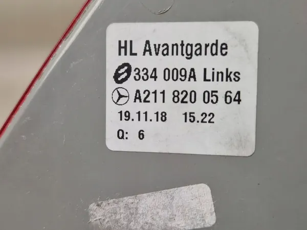 MERCEDES E KLASA W211 SEDAN 2002-2006 LINKER ACHTER LED LAMP image 3