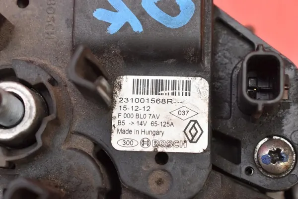 Vaihtovirtageneraattori Dacia Duster 1.6 16V 2013-2017 OEM 231001568R image 7