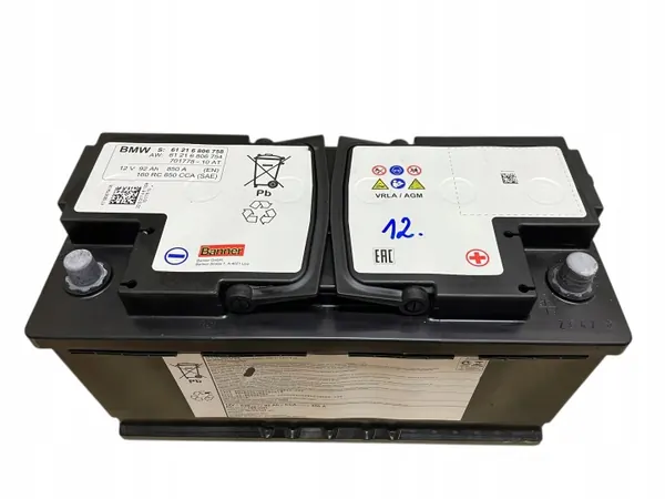 AGM-akku OEM 6806758 92Ah 850A BMW:lle image 2