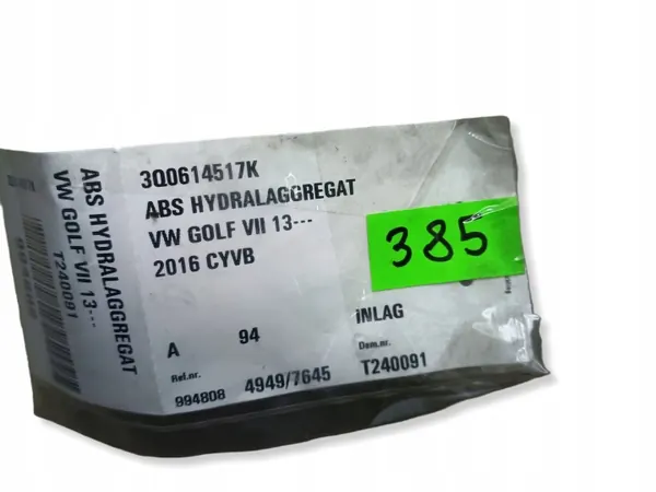 ABS-pumppu OEM 3Q0614517K VW Golf VII Audi A3 image 6