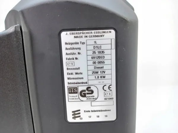 Eberspächer D1LC Webasto 25W 12V 1,8KW VW 69129ED image 5