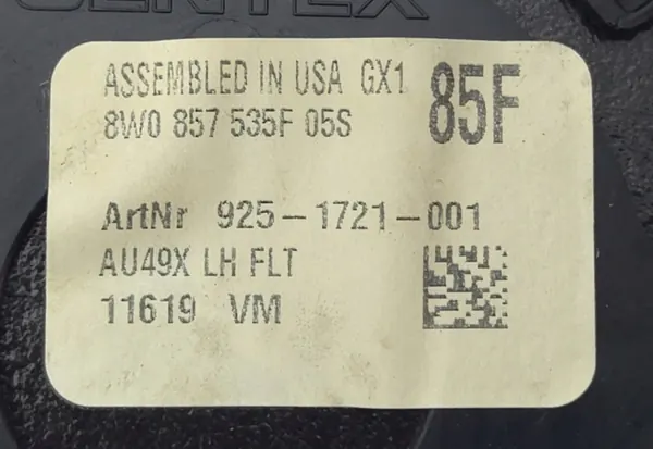 Insert espelho esquerdo OEM 8W0857535F para Audi A4 A5 image 9