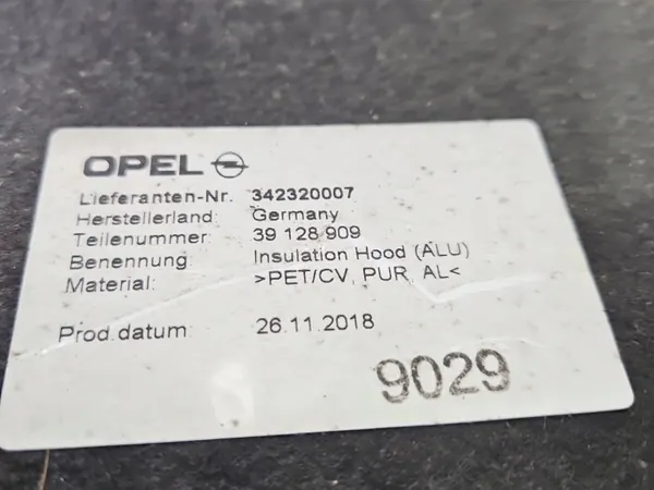 Isolamento capô OEM IMPRK1546238 para Opel Insignia B image 7