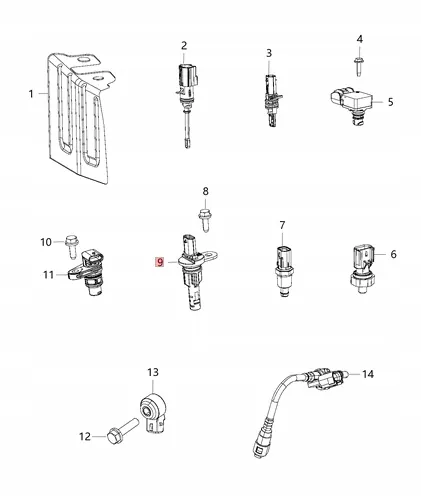 Sensor de posição da cambota OEM K68140678AB - Usado image 4