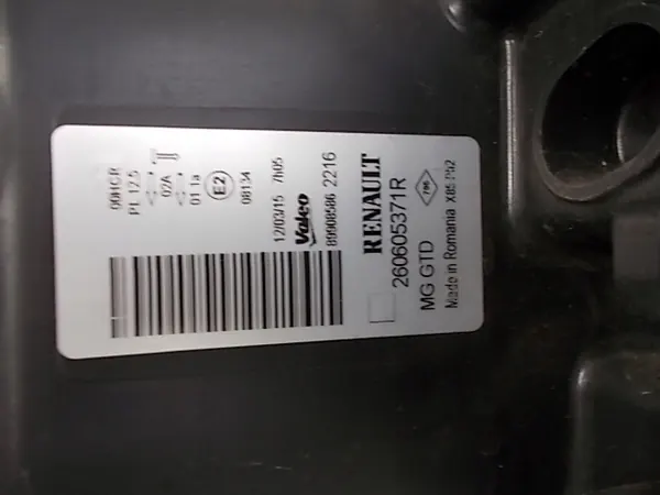 Renault OE 260605371R vasen heijastin image 8