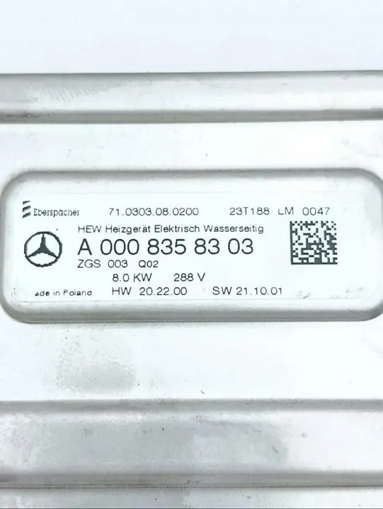 Chauffage additionnel Mercedes-Benz EQS SUV 2023 OEM A0008358303 image 9