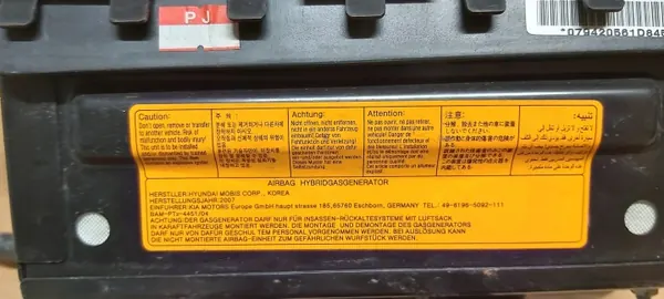 KIA Carens II 2009 Matkustajan Ilmatyyny OEM 1D84591040WK image 6