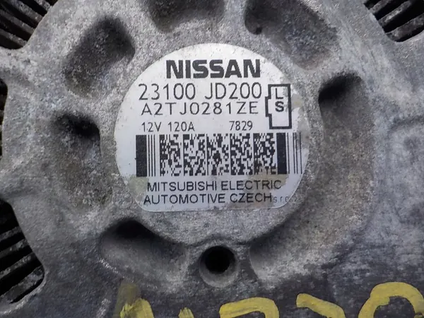 Nissan Qashqai I J10 2.0 Vaihtovirtageneraattori 23100-JD200 image 3